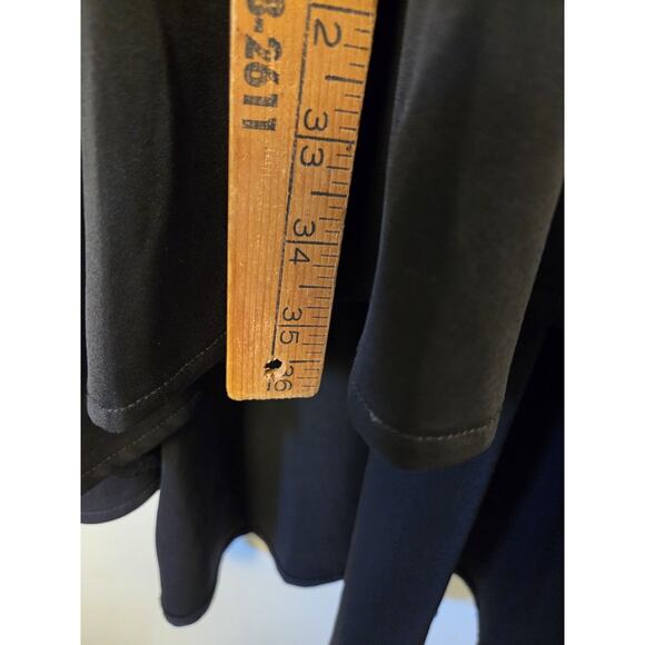 Gracia A-Line Long Sleeved Mesh Trim Shirt Dress Button Front Hi Lo Womens L - Picture 11 of 11